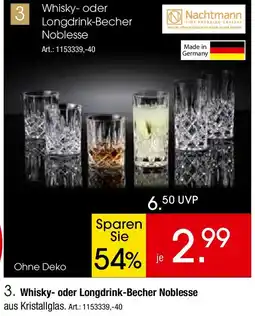 Zurbrüggen Nachtmann Whisky- oder Longdrink-Becher Noblesse Angebot