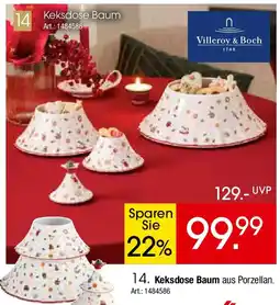 Zurbrüggen Villeroy & Boch Keksdose Baum Angebot