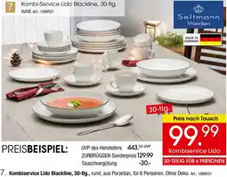 Zurbrüggen Seltmann Weiden Kombi-Service Lido Blackline, 30-tlg. Angebot