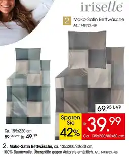 Zurbrüggen Irisette Mako-Satin Bettwäsche Angebot