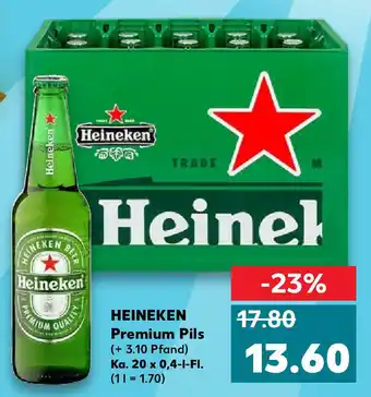 Kaufland Heineken Premium Pils 20x0,4L Fl. Angebot