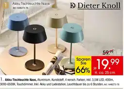 Zurbrüggen Dieter Knoll Akku Tischleuchte Naos Angebot