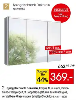 Zurbrüggen Spiegelschrank Dekoralu Angebot