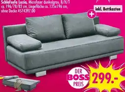 Möbel Boss Schlafsofa Luzio, Microfaser dunkelgrau Angebot