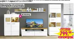 Möbel Boss Wohnwand Fun Plus, weiß matt/Hirnholz Nachb. Angebot