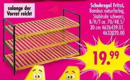 Möbel Boss Schuhregal Fritzi, Bambus naturfarbig, Stahlrohr schwarz Angebot