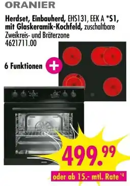 Möbel Boss ORANIER Herdset, Einbauherd Angebot