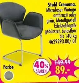 Möbel Boss Stuhl Cremona, Microfaser Vintage Angebot