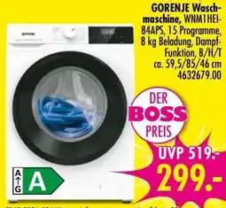 Möbel Boss GORENJE Waschmaschine Angebot