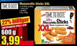 Norma TIME TO TASTE Mozzarella Sticks XXL Angebot