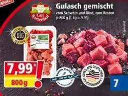 Norma Gulasch gemischt vom Schwein und Rind, zum Braten Angebot