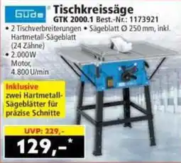 Norma Gude Tischkreissäge GTK 2000.1 Angebot