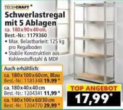 Norma TECH-CRAFT Schwerlastregal mit 5 Ablagen Angebot