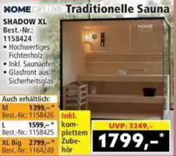 Norma HOME DELUXE Traditionelle Sauna SHADOW XL Angebot