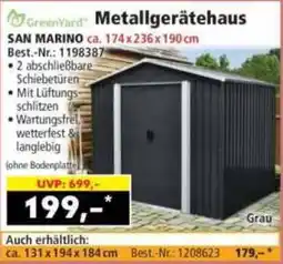 Norma GreenYard Metallgerätehaus SAN MARINO Angebot