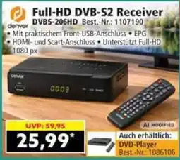 Norma Full-HD DVB-S2 Receiver DVBS-206HD Angebot