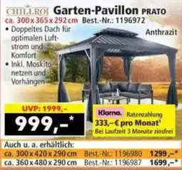 Norma CHILLROJ Garten-Pavillon PRATO Angebot