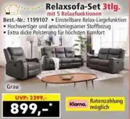 Norma Relaxsofa-Set 3tlg. Angebot