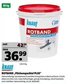 Hagebau KNAUF ROTBAND „Flächenspachtel PLUS“ Angebot