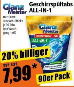 Norma Glanz Meister Geschirrspültabs ALL-IN-1 Angebot