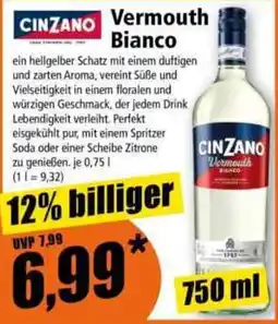 Norma Cinzano Vermouth Bianco Angebot