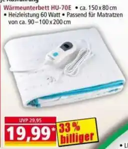 Norma Wärmeunterbett HU-70E Angebot
