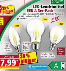 Norma LED-Leuchtmittel EEEK A 3er-Pack Angebot