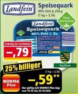 Norma Landfein Speisequark Angebot