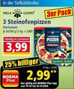 Norma Villa Gusto Steinofenpizzen Edelsalami Angebot