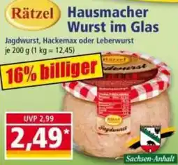 Norma Rätzel Hausmacher Wurst im Glas Angebot