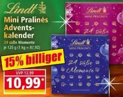 Norma Lindt Mini Pralinen Adventskalender Angebot