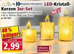 Norma LED-Kristall-Kerzen 3er-Set Angebot