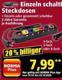Norma Einzeln schaltbare Steckdosen Angebot