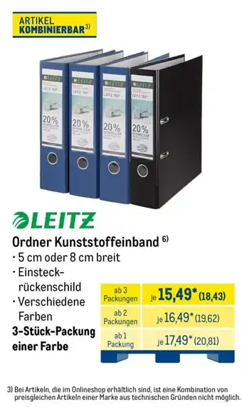 LEITZ Ordner Kunststoffeinband