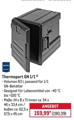 METRO Thermoport GN 1/1 Angebot