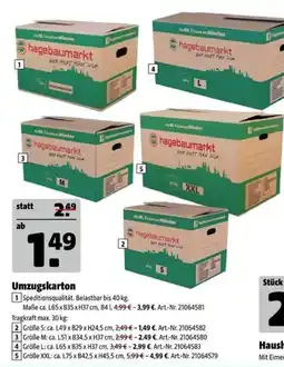 Hagebau Umzugskarton hagebaumarkt Angebot
