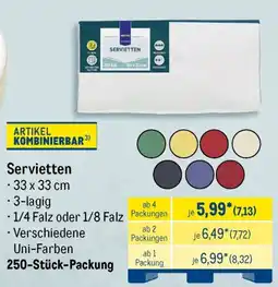 METRO Servietten Angebot