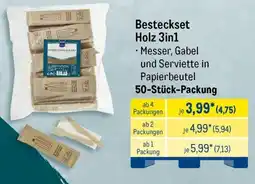 METRO Besteckset Holz 3in1 Angebot