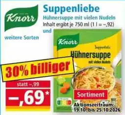 Norma Knorr Hühnersuppe mit vielen Nudeln Angebot