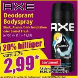 Norma AXE Deodorant Bodyspray Angebot
