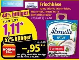 Norma Almette Frischkäse Natur Angebot