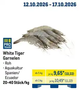 METRO PRO TRACE White Tiger Garnelen Angebot