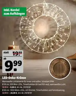 Hagebau LED-Deko-Kränze Angebot