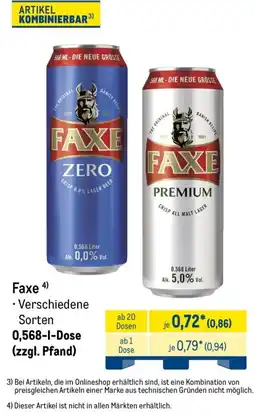 METRO Faxe Angebot