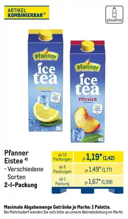 METRO Pfanner Eistee Angebot
