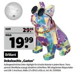 Hagebau Brilliant Dekoleuchte „Gaston“ Angebot