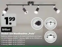 Hagebau Brilliant Decken- und Wandleuchten „Prato“ Angebot