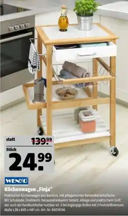 Hagebau WENKO Küchenwagen „Finja“ Angebot