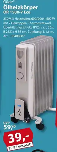 Sonderpreis Baumarkt Güde Ölheizkörper OR 1500-7 Eco Angebot