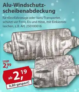 Sonderpreis Baumarkt Alu-Windschutzscheibenabdeckung Angebot